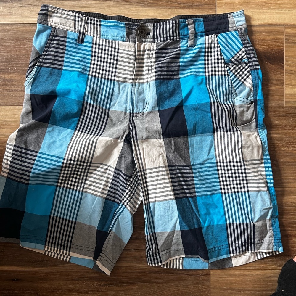 Men's Blue Lululemon Plaid Shorts